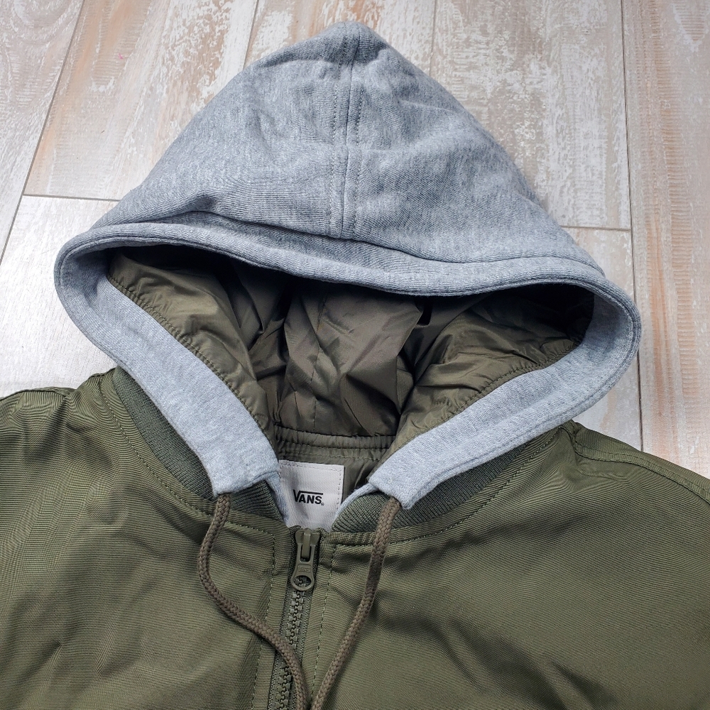 Vans Check Boom Hooded Bomber Jacket Womens - Picture 4 of 7